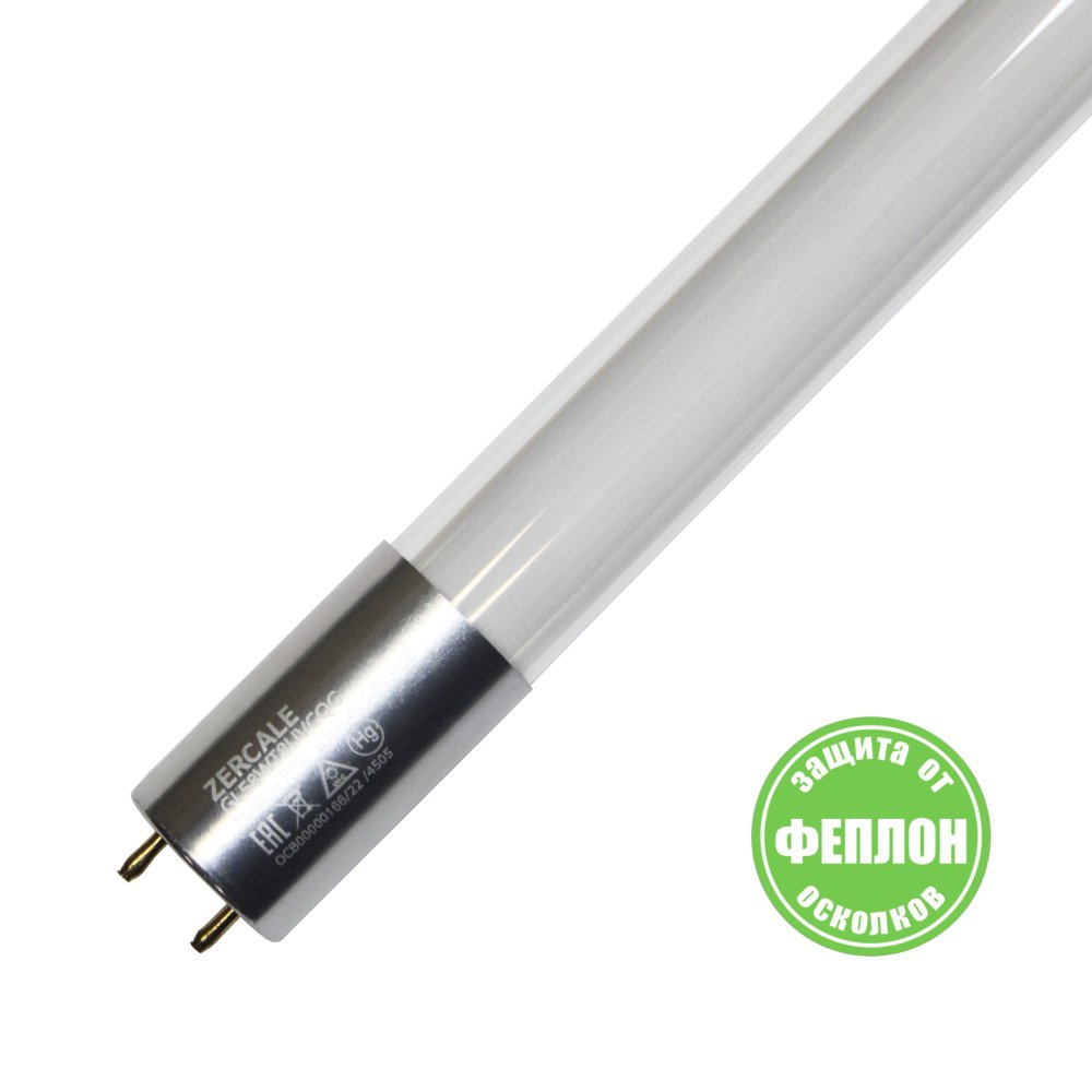 Бактерицидная лампа в защитной оболочке ZERCALE Quartz Glass Feplon GL36WT8UVCQG60CMFEP